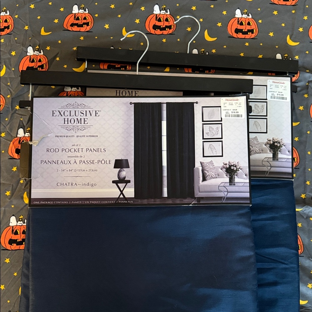 Indigo Rod Pocket Panels - Set of 2 each